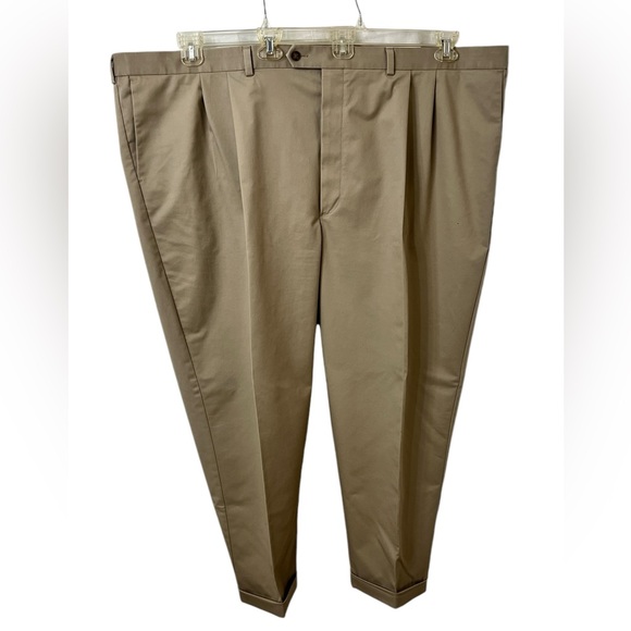 ROUND-TREE & YORKE MENS DRESS CASUAL SLACKS WITH CUFF MEASURES 54”X 29” LENGTH - Picture 6 of 14